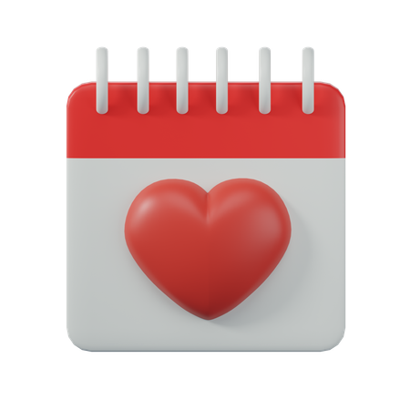 Calendário de amor  3D Icon