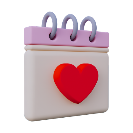 Calendario amor  3D Icon