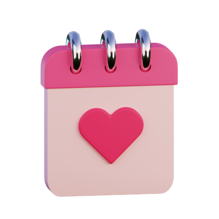 Calendário de amor  3D Icon