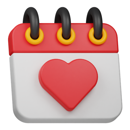 Calendário de amor  3D Icon