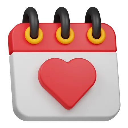 Calendário de amor  3D Icon