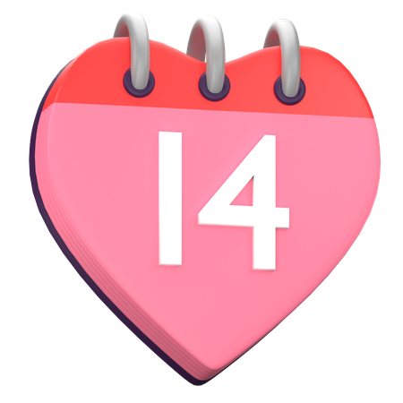 Amor de calendário  3D Icon