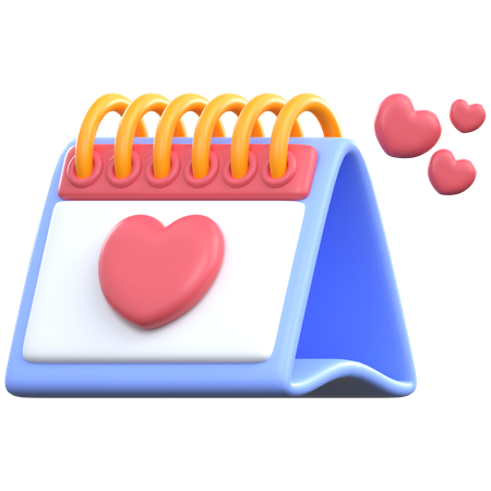 Calendário de amor  3D Icon