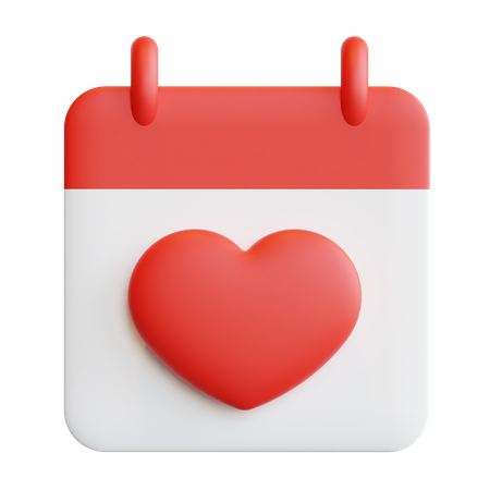 Calendário de amor  3D Icon