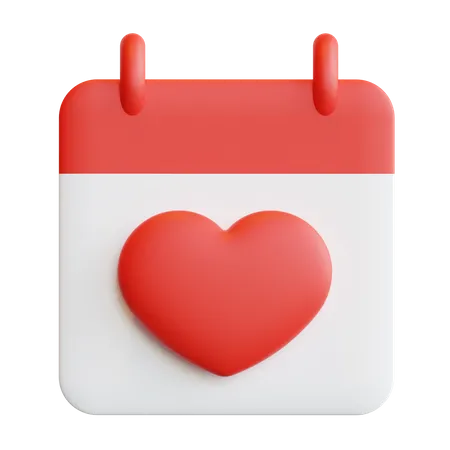 Calendário de amor  3D Icon