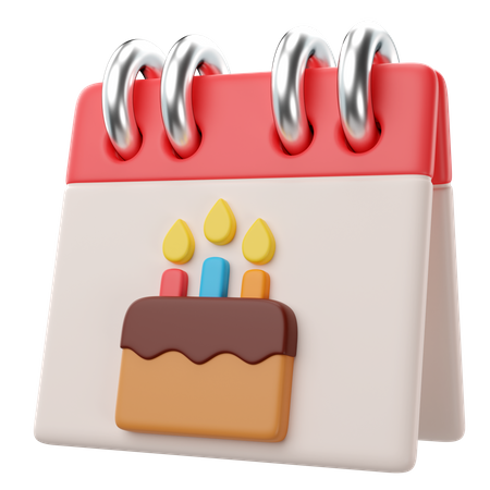 Calendário de aniversário  3D Icon