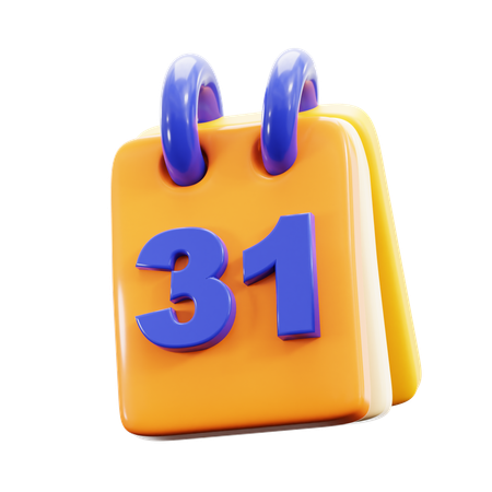 Calendario año nuevo  3D Icon