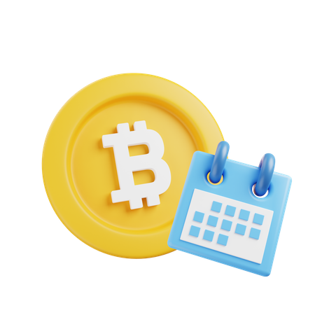 Calendario bitcoin  3D Illustration