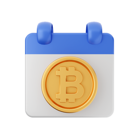 Calendário bitcoin  3D Icon