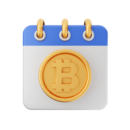 Calendario bitcoin  3D Icon