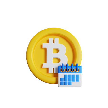 Calendario bitcoin  3D Icon