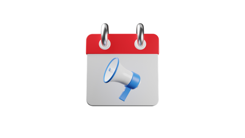 Trasmissione del calendario  3D Icon