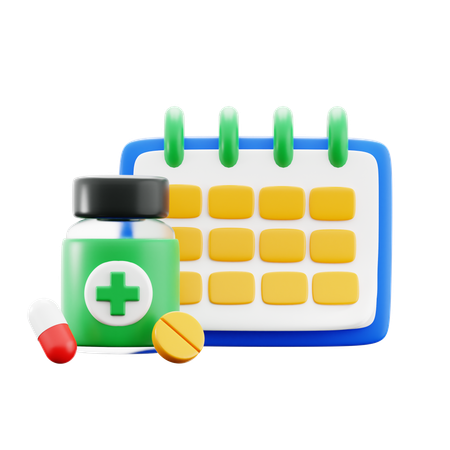 Calendário cápsula  3D Icon