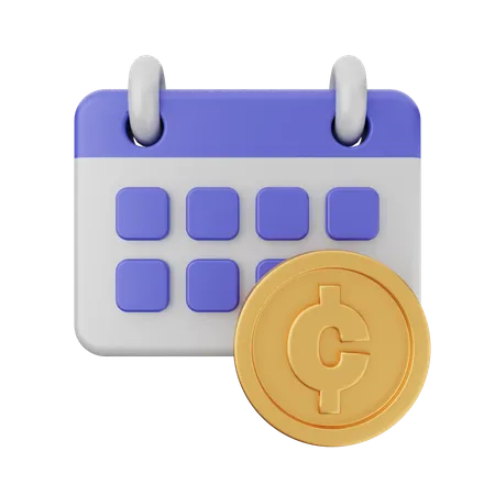 Calendário de centavos  3D Icon