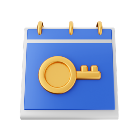 Calendario clave  3D Icon