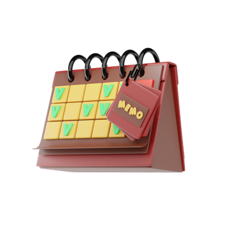 Calendario de negocios  3D Icon