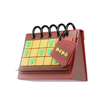 Calendario de negocios  3D Icon