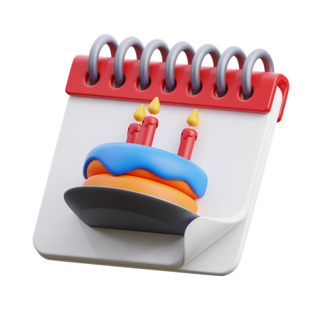Calendario de cumpleaños  3D Icon