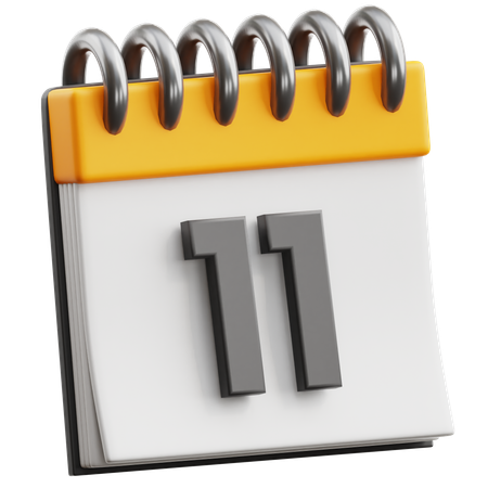 Data do calendário 11  3D Icon