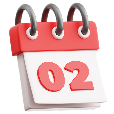 Data do calendário 2  3D Icon