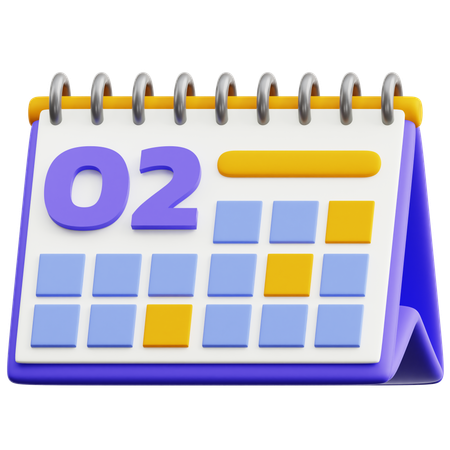 Data do calendário 2  3D Icon