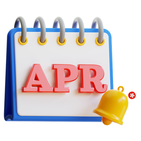 Calendario Abril  3D Icon