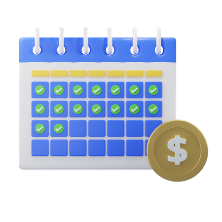 Calendario de ahorro  3D Icon