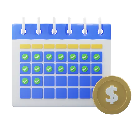 Calendario de ahorro  3D Icon