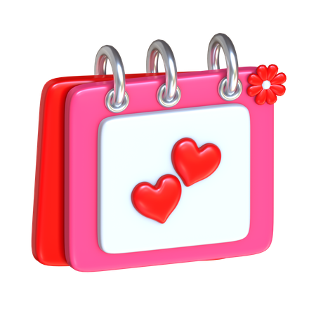 Calendario de amor  3D Icon