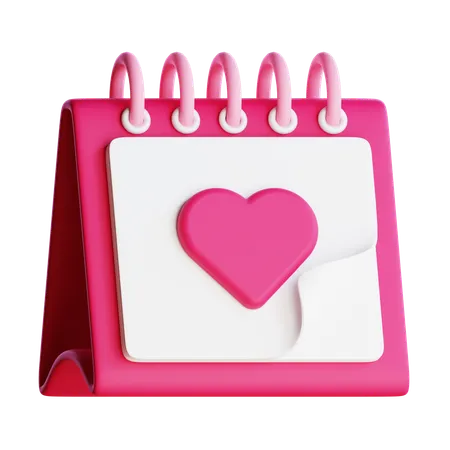 Calendario de amor  3D Icon