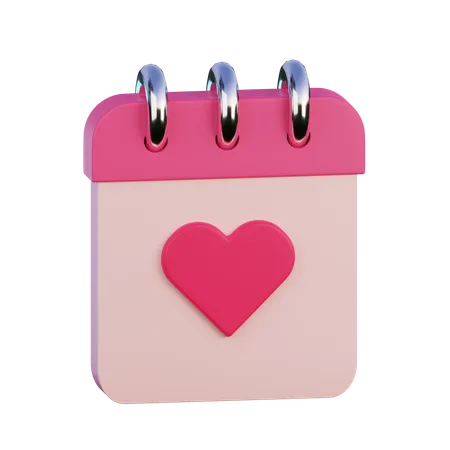 Calendario de amor  3D Icon