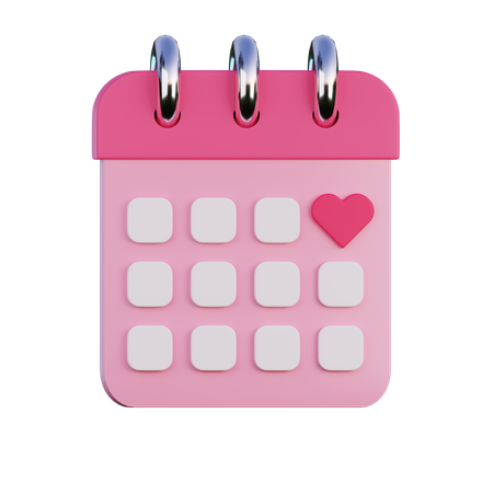 Calendario de amor  3D Icon