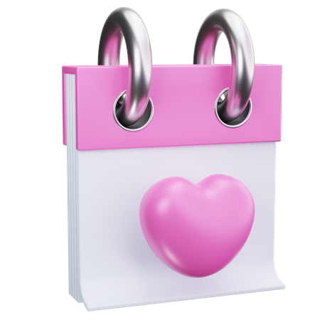 Calendário de amor  3D Icon