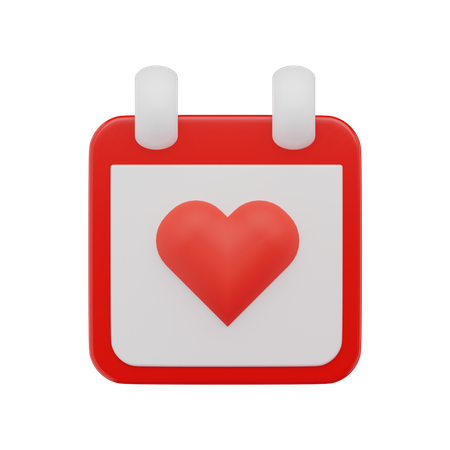 Calendario de amor  3D Icon