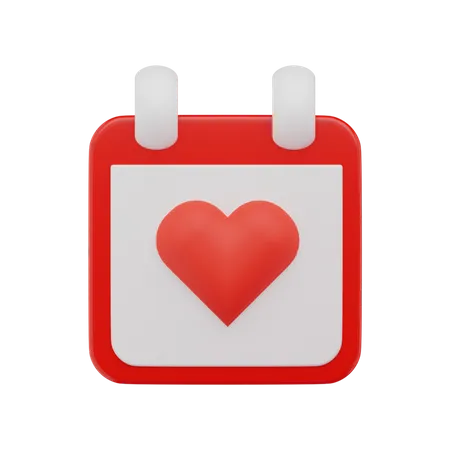 Calendario de amor  3D Icon