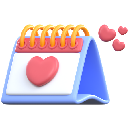 Calendario de amor  3D Icon