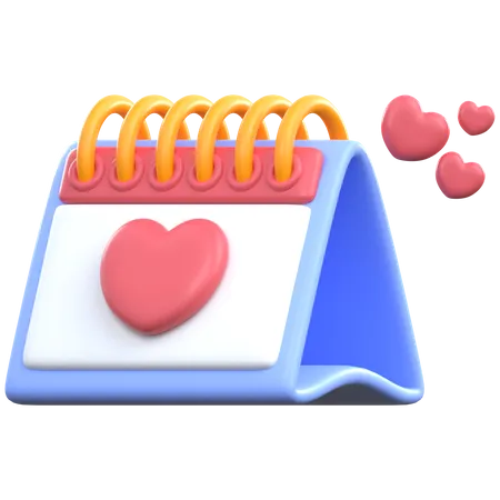 Calendario de amor  3D Icon