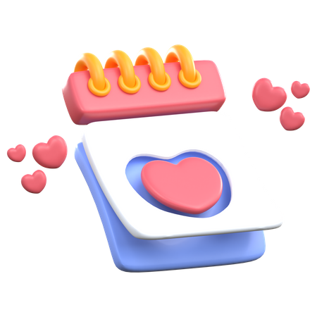 Calendario de amor  3D Icon