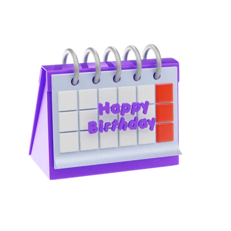 Calendário de aniversário  3D Icon