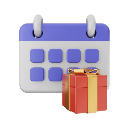 Calendário de aniversário  3D Icon