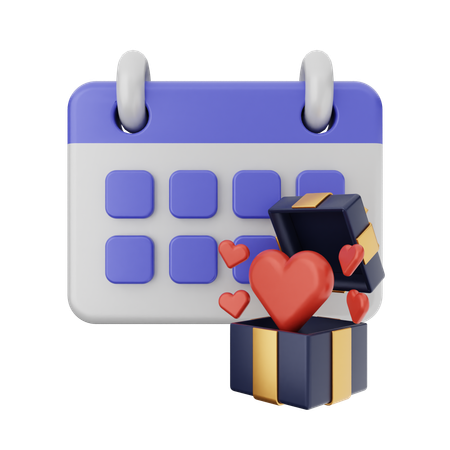 Calendário de aniversário  3D Icon