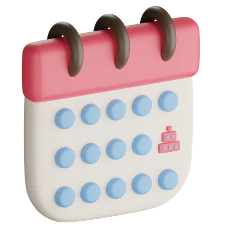 Calendário de aniversário  3D Icon