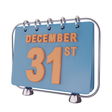 Calendário de ano novo  3D Icon