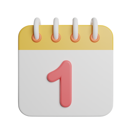 Calendário de ano novo  3D Icon