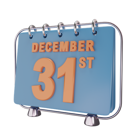 Calendario de año nuevo  3D Icon