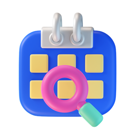 Buscar calendario  3D Icon