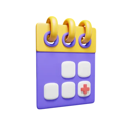 Cronograma de control de salud  3D Icon