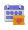 calendário de correio de amor