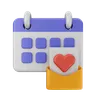 calendário de correio de amor