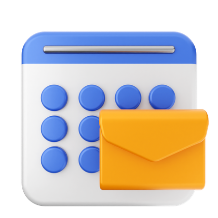 Calendario de correo  3D Icon